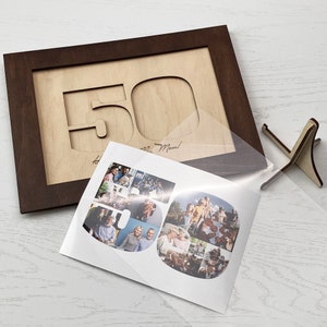 Custom Any Number Photo Collage, Personalized Numbers Collage, 50th Birthday Gift For Women, Personalized 50th Birthday Photo Collage