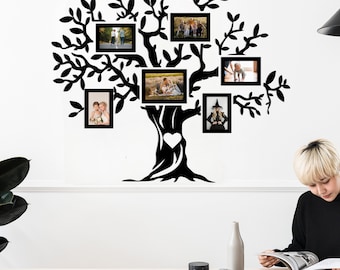 Living Room Large Wall Art - Unique Tree Wood Wall Art with Personalized Family Tree Design