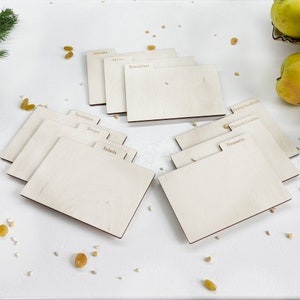 Divisori in legno per la scatola delle ricette 4*6