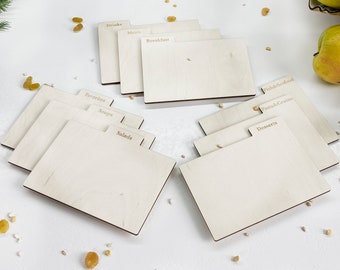 Wooden dividers for the recipe box 4*6