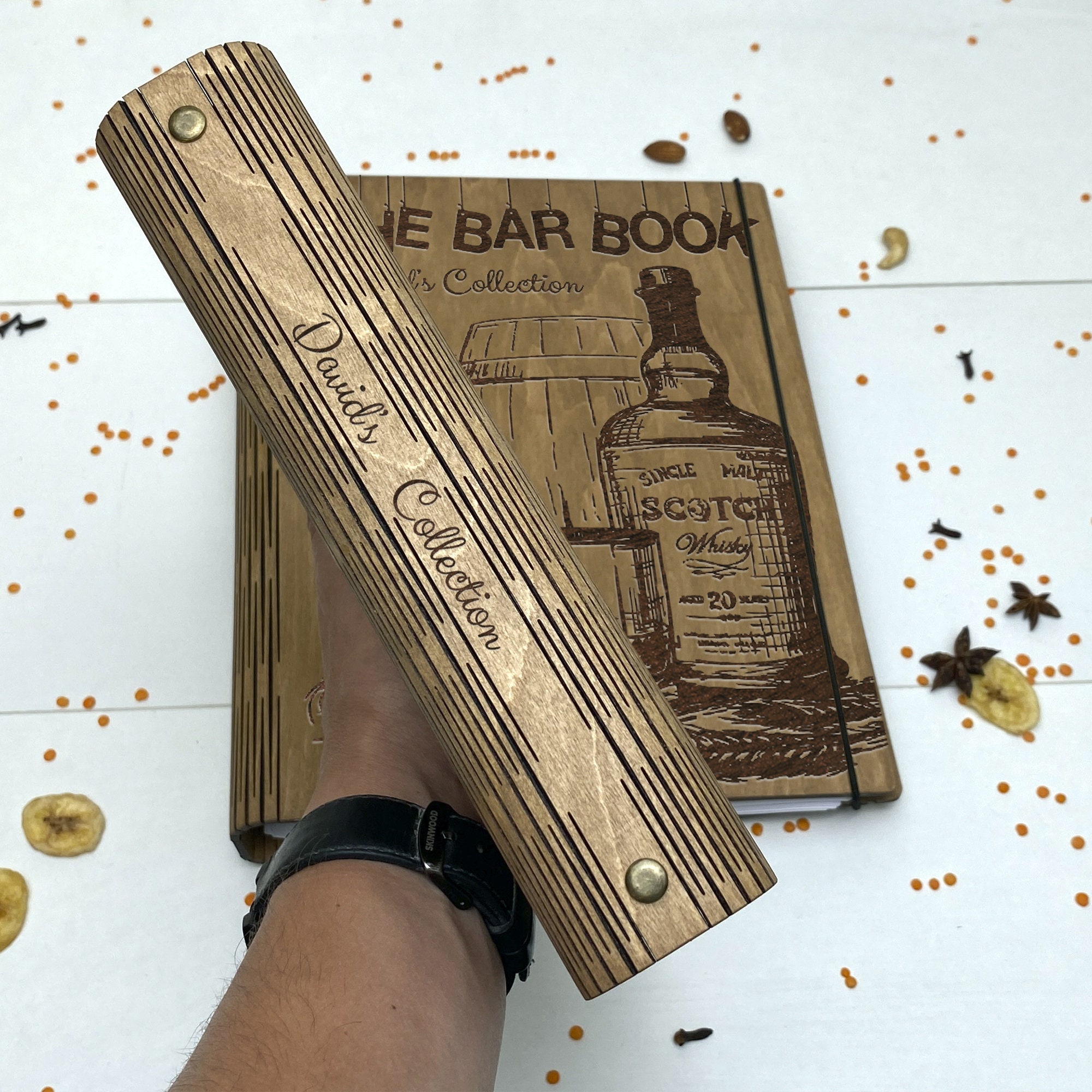 Bartender Notebook Cocktail Recipe Book Bartender Gift Bar Recipe Book Gift for Him Blank ...
