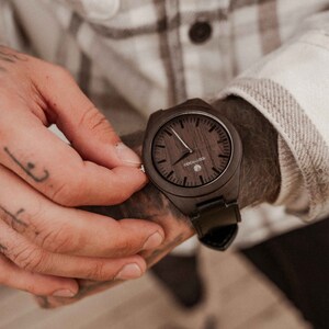 5th anniversary gift, Personalized Watch with Box, Groomsmen Wood Watch Engraved, Mens Wooden Watch, Engraved Wood Watch, Gifts for Him