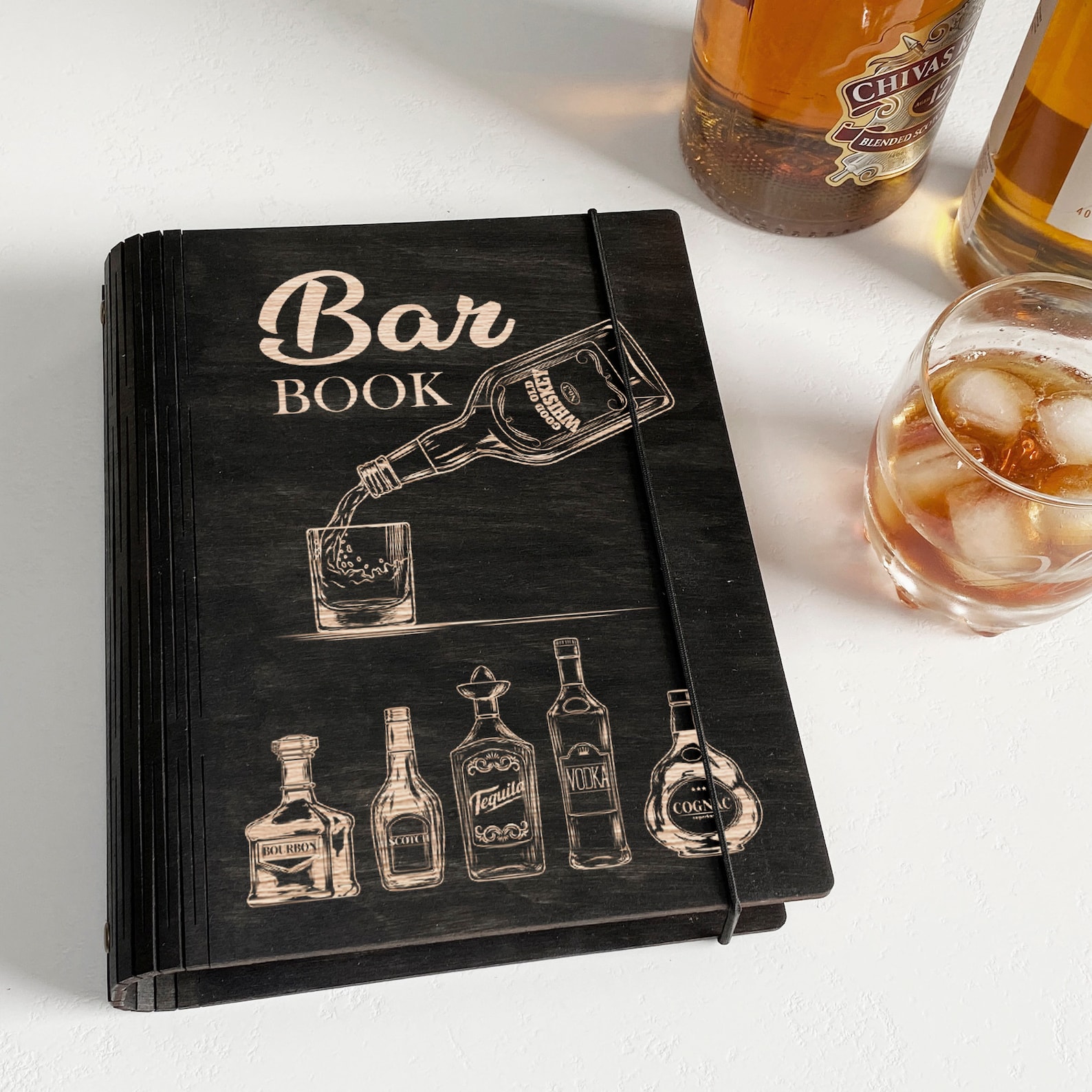 Bartender Notebook Bar Recipe Book Bartender Gift Personalized Groomsmen Gift for Barmen ...