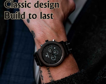 Engraved Watch, Wooden Watch, Groomsmen Watch, Personalized Watch, Personalized Mens Watch, Engraved Wood Watch, Mens Watch, Gifts for Him