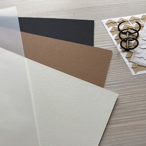 BLOCCO di 10 fogli aggiuntivi di carta e carta da lucido per il nostro album fotografico