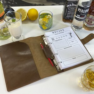 Bartender Notebook Personalized Mixology Cocktail Recipe Book, Bartender Gift Bar Recipe ...