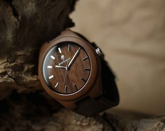 Engraved Wooden Watch, Wrist Watch, 5th Anniversary Gift for Him,  Gifts for Husband, Groomsmen gift, Fathers Day