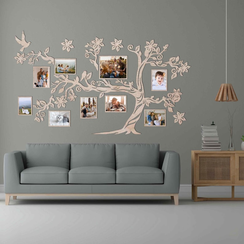 Rustic Wooden Family Tree Wall Décor: Preserve Your Family's Legacy ...
