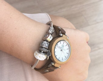 Orologio in legno Skinwood Lady Orologio in legno inciso