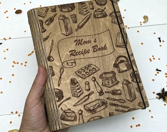 Regalo de aniversario para esposa, regalo de inauguración de la casa para mamá, regalo de cumpleaños para el Día de la Madre, diario de recetas, carpeta de recetas en blanco, libro de cocina