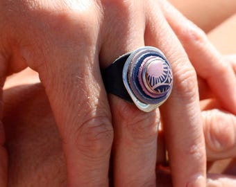 anillo de cuero, bisuteria de piel, moda boho, regalos originales