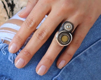 leather rings, leather jewelry for women,  hippie gifts, handmade jewelry rings,