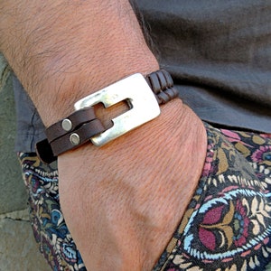 leather mens jewelry, leather wristband ,leather gift for men, mens bracelet, man leather bracelet, fathers day gifts