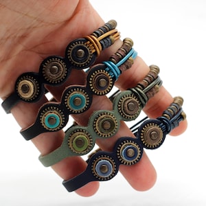 boho leather bracelet,  leather cuff, handmade jewelry,  gift ideas for women, custom bracelets for women