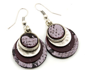 handmade leather earrings, boho earrings dangle, christmas gifts for women, unique gift