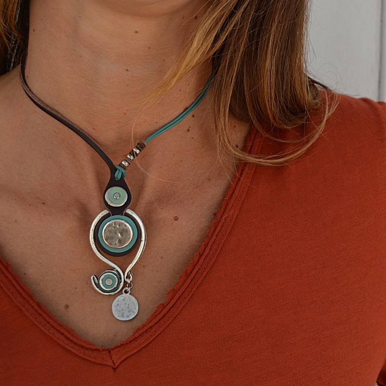 Leather cord necklace adjustable leather cord necklace Etsy