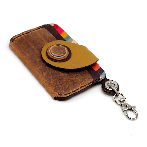 Porta Carte Portafoglio Portachiavi Porta Carte In Pelle Fatto A