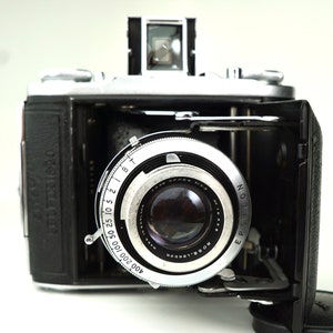 Onderhouden jaren 1950 Ensign Selfix 12-20 120 opvouwbaar medium formaat 6 x 4,5 filmcamera 75 mm f3.5 - op film getest - mooie staat gratis verzending