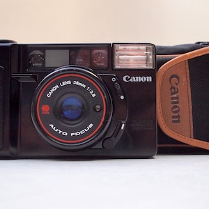 Serviced Canon Sure Shot AF35M Autoboy 35mm Compact Auto Focus Point & Shoot Film Camera 38mm F2.8 Lens 35mm + Case + Batteries Film Tested