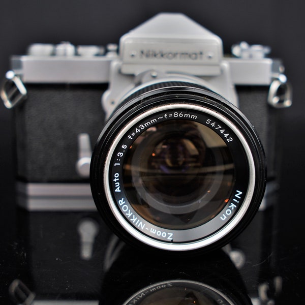 Nikon Nikkormat FT SLR vintage Film Camera With Nikkor Zoom 43-86mm f3.5 Lens Film Tested