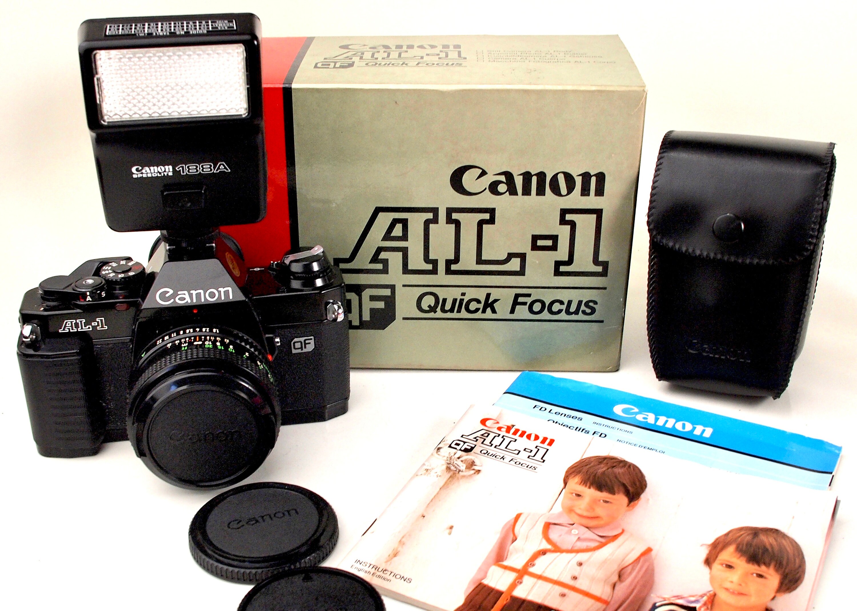 箱入り、ほぼ新品、Canon AL-1 QF 35 mm SLR フィルムカメラ