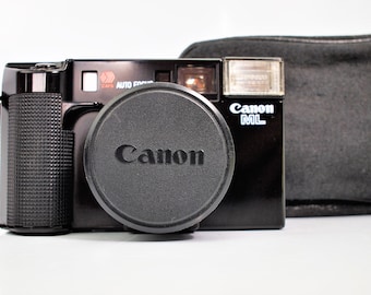 Cámara de película de 35 mm Mint Canon AF35ML Super Sure Shot Point Shoot Lente rápida de 40 mm f/1.9 Correa para el cuello Autoboy Canon Estuche para cámara Canon probado