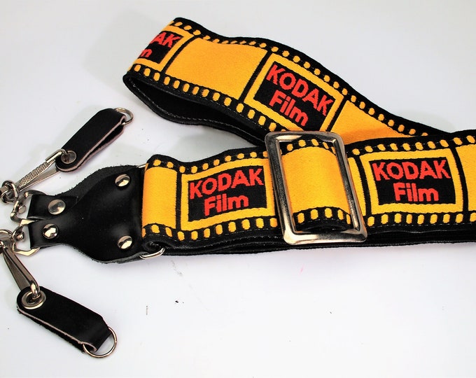 New Vintage 70s KODAK FILM Camera Strap With Leather Strap Lugs Etsy