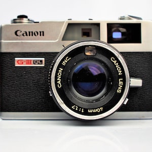 Canon Canonet QL17 G-III Messsucher 35 mm Filmkamera 40 mm f1.7 + SERVED + Canon Hartschalenkoffer + Canon Umhängeband Ausgezeichnet - Film Getestet