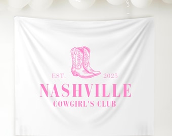 Cowgirl Bachelorette Party Banner: Personalized Nashville Bach Decor