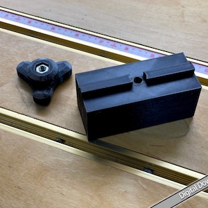 T-track stop block with knob (3D Printed)