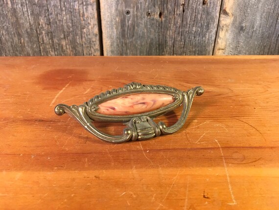 Original Brass Bakelite Drawer Pull Vintage Drawer Pulls Etsy