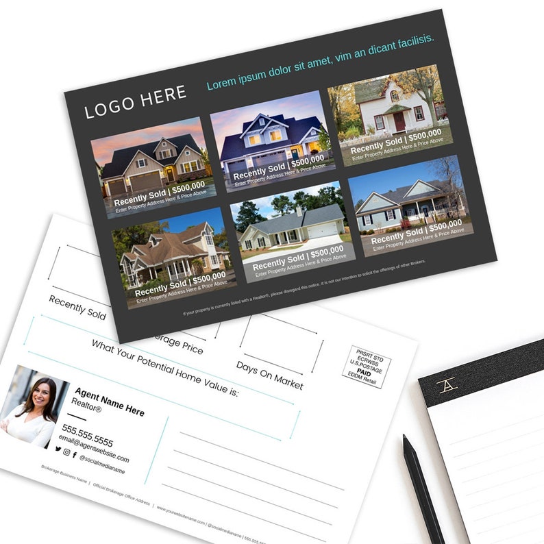 Real Estate Postcard Mailer Canva Design Customizable Etsy Real Estate Postcard Mailer Canva Design Customizable Etsy