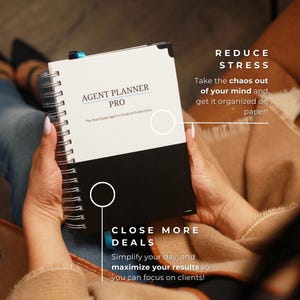 Real Estate Agent Planner Pro - Daily Planner For Realtors - Quarterly Undated Hardcover Includes Productivity Course