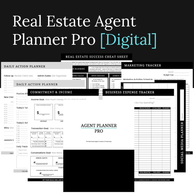 Digital Real Estate Agent Planner Pro Instant Download image 2