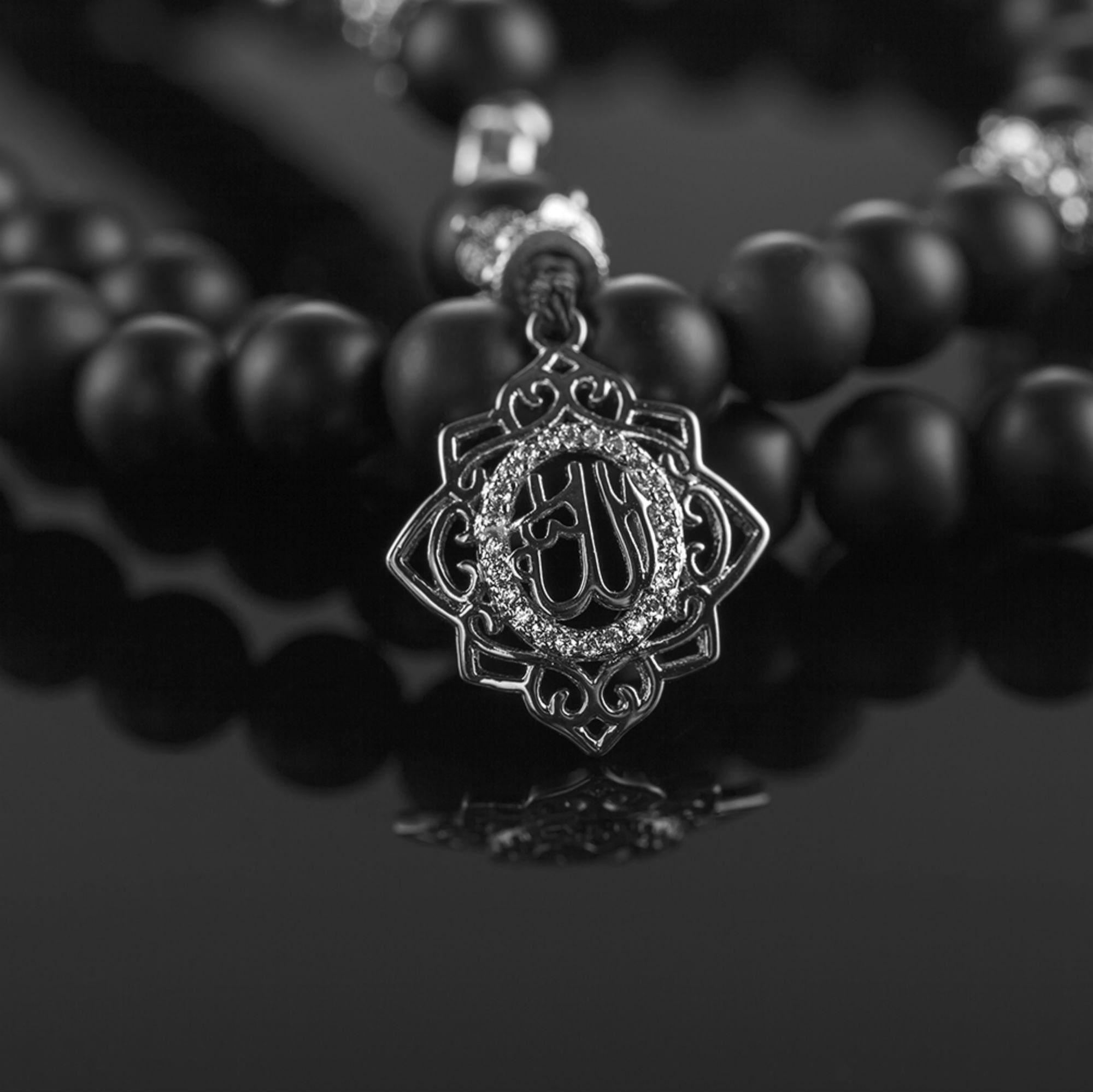 Muslim Shungite Rosary Islamic Prayer Beads Gemstone Worry Etsy