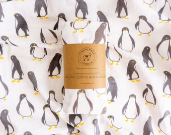 Tiny Alpaca Luxury 100/% Organic Baby Muslin 4 Layer Swaddle Blankets Wrap Receiving Blanket Birds Stroller Cover 47x47 Inch