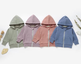 Baby Hoodie aus Bio-Baumwolle | Weicher Unisex Pullover 0-3 Jahre | Neugeborenen Geschenk | Kleines Alpaka London