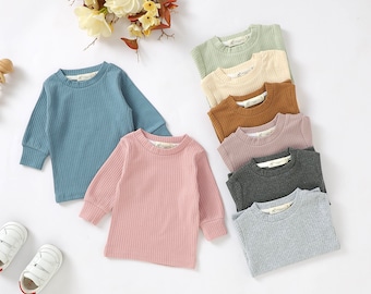 Organic Ribbed Cotton Baby Tops 2 Pack | 0-2 Years | Gender Neutral Baby Tops | Eco-Friendly Baby Shower Gift | Tiny Alpaca