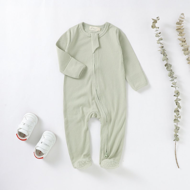 Tiny Alpaca Organic Cotton Newborn Sleepsuit 0-2 Years Gender Neutral Baby Clothes Baby Shower Gift Lime