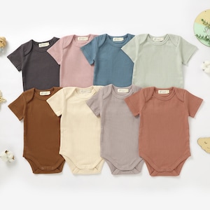Tiny Alpaca | Organic Natural Cotton Baby Romper | 0-2 Years | Gender Neutral | Ribbed Baby Rompers | Baby Shower Gift |