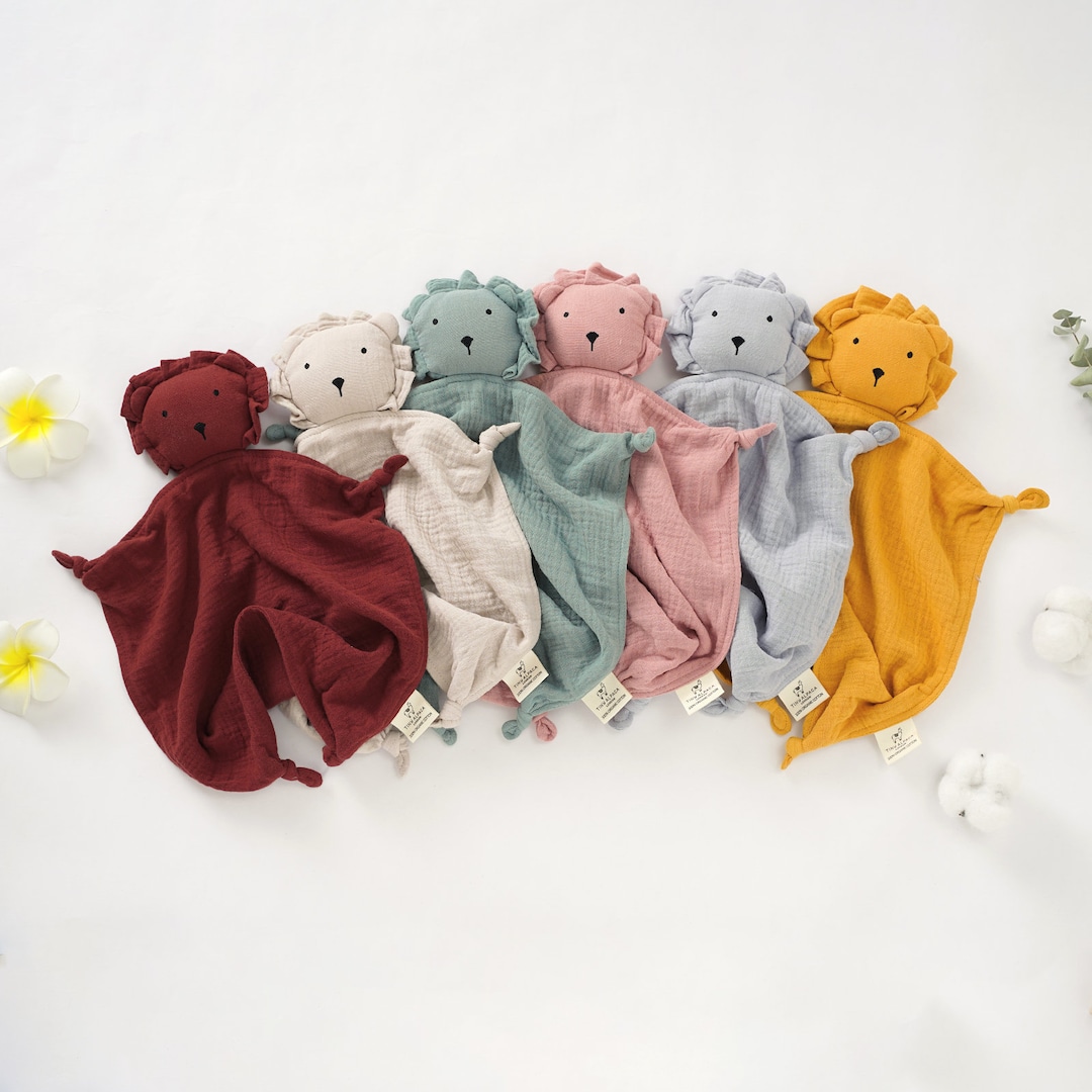 Tiny Alpaca | Organic Cotton Lion Security Blanket With Teether ...