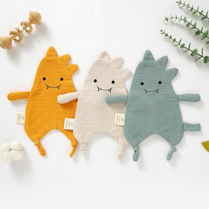小さなアルパカ | オーガニックコットン ベビー掛け布団 | 35 x 25 cm | 男女兼用 | 恐竜コレクション | ベビーシャワーギフト |
