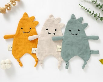 Tiny Alpaca | Organic Cotton Baby Comforter | 35x25cm | Gender Neutral | Dinosaur Collection  | Baby Shower Gift |