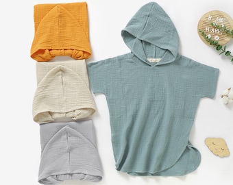 Poncho de muselina de algodón para bebé, de alpaca pequeña, 68 x 68 cm, unisex, regalo para baby shower, toallas con capucha para bebé.