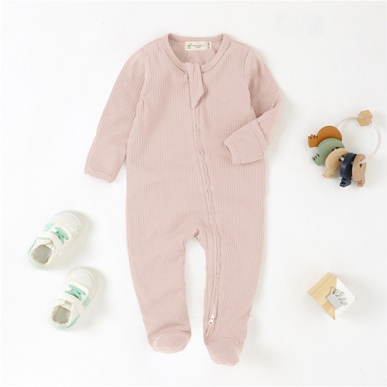 Tiny Alpaca Organic Cotton Newborn Sleepsuit 0-2 Years Gender Neutral Baby Clothes Baby Shower Gift Baby Pink