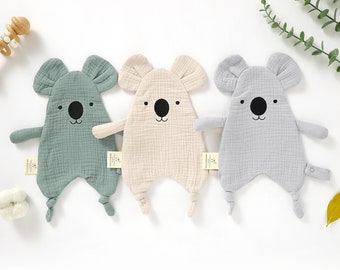 Tiny Alpaca | Organic Cotton Baby Comforter | 35x25cm | Gender Neutral | Koala Collection  | Baby Shower Gift |