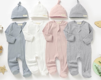 Tiny Alpaca | Organic Cotton Newborn Sleepsuit and Hat set  | 0-2 Years | Gender Neutral | Baby Clothes | Baby Shower Gift | Matching set