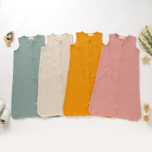 Saco de dormir de algodón orgánico para bebé / Saco de dormir 1 TOG para recién nacidos de 0 a 18 meses / Regalo neutro para baby shower / Tiny Alpaca