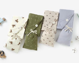 Tiny Alpaca | Large Organic Swaddle Baby Blankets | 47''x47'' | Baby Swaddling Wrap With Matching Bag | Baby Shower Gift
