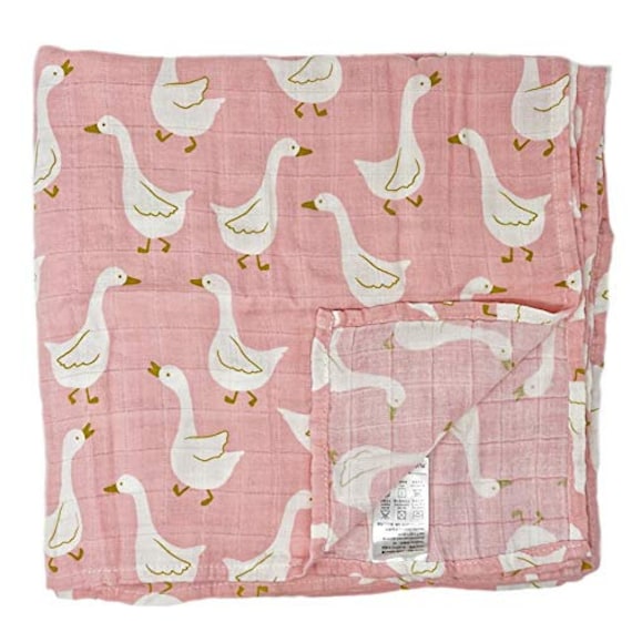 Tiny Alpaca Luxury 100/% Organic Baby Muslin 4 Layer Swaddle Blankets Wrap Receiving Blanket Birds Stroller Cover 47x47 Inch